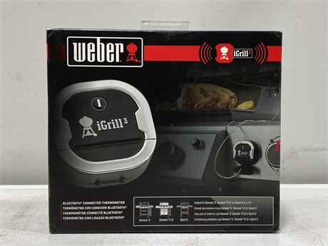 NEW WEBER IGRILL3 (BLUETOOTH CONNECTED THERMOMETER)