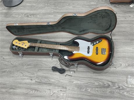 LEVI BASS GUITAR IN HARD LEVI CASE W/ CORD & TOOLS
