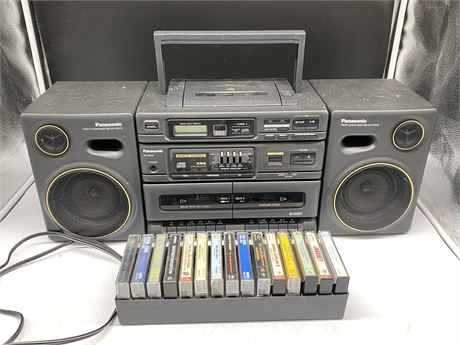 PANASONIC RX-DT650 STEREO SYSTEM & CASSETTES