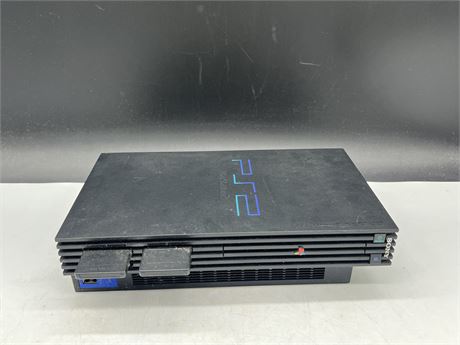 PS2 CONSOLE W/ 2 MEMORY CARDS - NO CORDS - AS IS