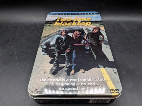 RARE - TWO LANE BLACKTOP - LIMITED EDITION COLLECTIBLE DVD TIN