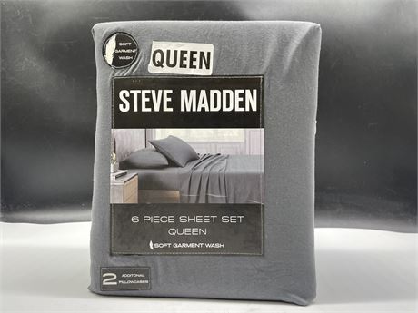 (NEW) STEVE MADDEN 6 PIECE QUEEN SHEET SET