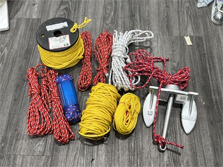 15LB BOAT ANCHOR W/ ROPE