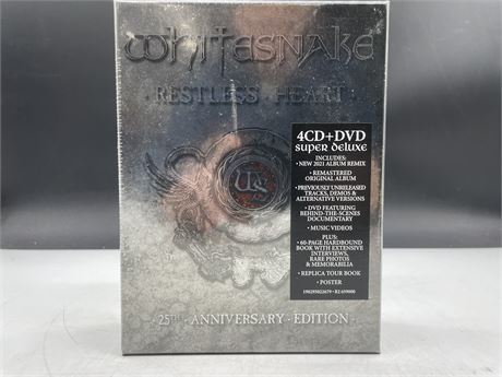 SEALED WHITESNAKE - RESTLESS HEART 25TH ANNIVERSARY EDITION 4CD + DVD SET