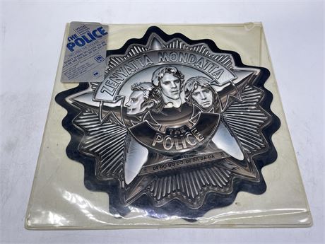 THE POLICE - SINGLE BADGE PICTURE DISC - VG