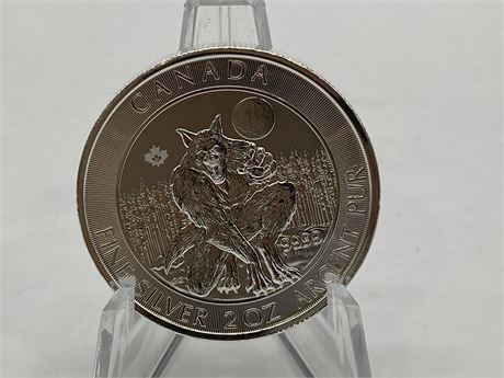 2 OZ 999 FINE SILVER CANADIAN COIN