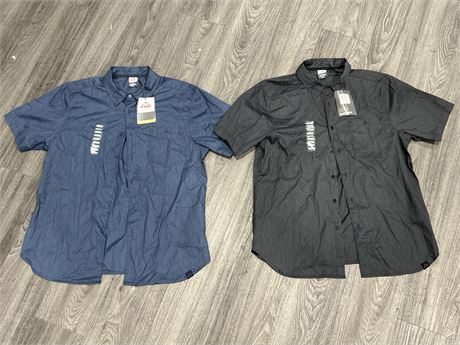2 NWT MCKINLEY BUTTON UP SHIRTS SIZE L