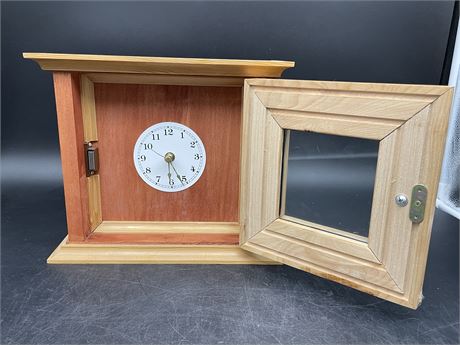 HAND CRAFTED MAPLE CLOCK (9.5”X10”)