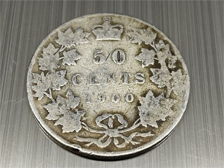 1 CANADIAN 50 CENTS COIN 1900