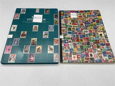 2 BOOKS OF MIXED WORLD WIDE STAMP COLLECTIONS - $100 VALUE
