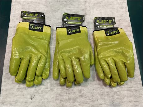(NEW) 3 PAIRS 2 IN 1 PRO SERIES GLOVES - LARGE