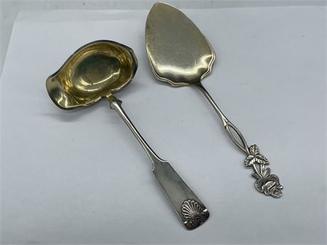 2 FINNISH 813H SILVER MARKED SERVING PIECES