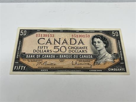 1954 CDN $50 BILL - EXCELLENT CONDITION