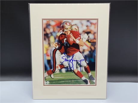 STEVE YOUNG (San Francisco 49'ers) SIGNED PHOTOGRAPH, MATTED 11X14 WITH COA