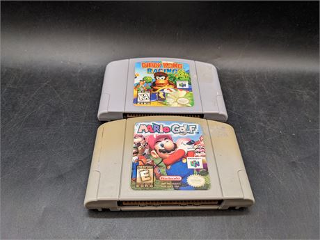 MARIO GOLF & DIDDY KONG RACING - VERY GOOD CONDITION - N64