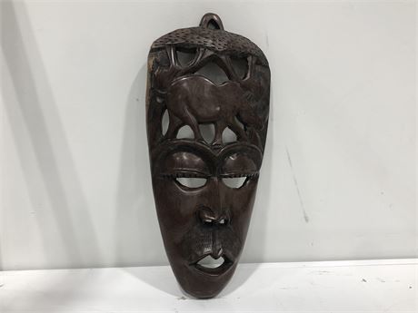 AFRICAN WOOD MASK 19X9”