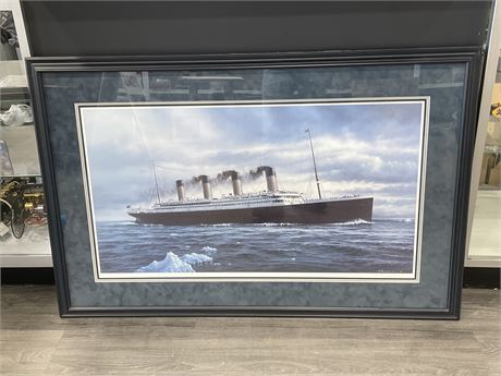 SIGNED + NUMBERED 202/690 KEITH CAMBELL “TITANIC” PRINT 49”x32”