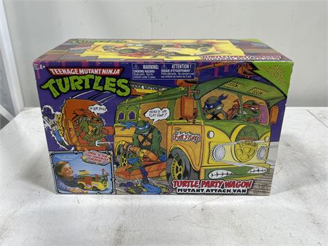 TMNT TURTLE PARTY WAGON MUTANT ATTACK VAN MINT IN BOX