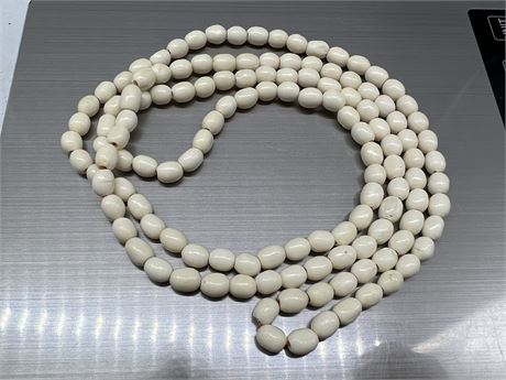 VINTAGE CHINESE / ASAIN WHITE BEAD NECKLACE