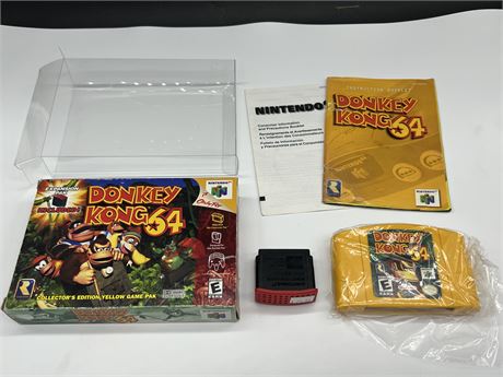 DONKEY KONG 64 - N64 COMPLETE W/BOX & MANUAL - EXCELLENT COND