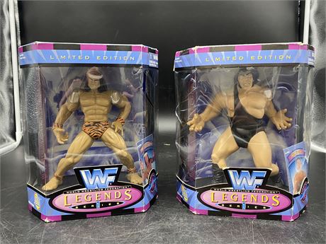 ANDRE THE GIANT & JIMMY SNUKA LIMITED EDITION WRESTLING LEGENDS FIGURES