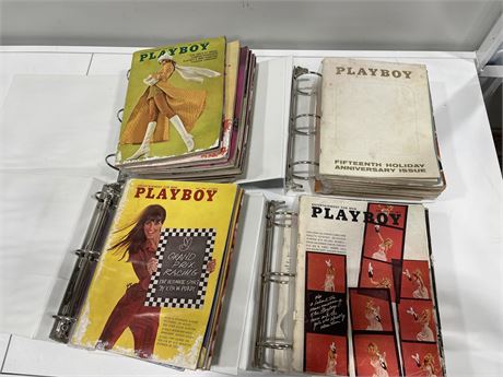 32 PLAYBOY MAGAZINES (some have water damage/tears)