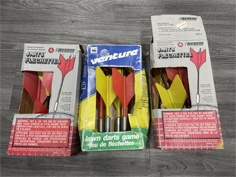 3 BOXES OF LAWN DARTS - 15 TOTAL