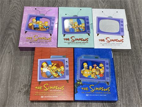 5 SIMPSONS DVD BOX SETS