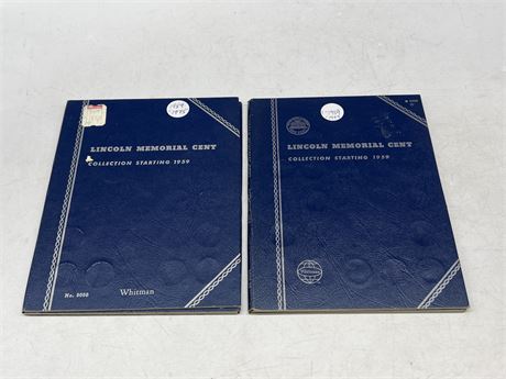 2 LINCOLN MEMORIAL CENT BOOKLETS 1959-1975