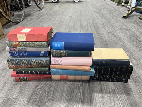LOT OF EARLY MOSTLY EUROPEAN HARD COVER BOOKS