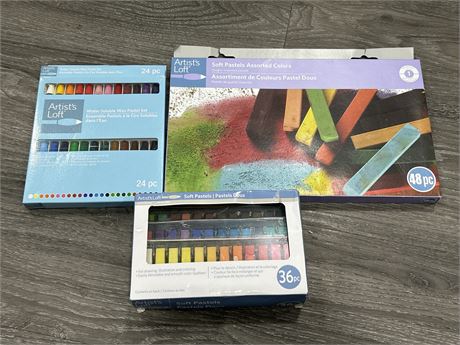3 BOXES OF NEW PASTELS