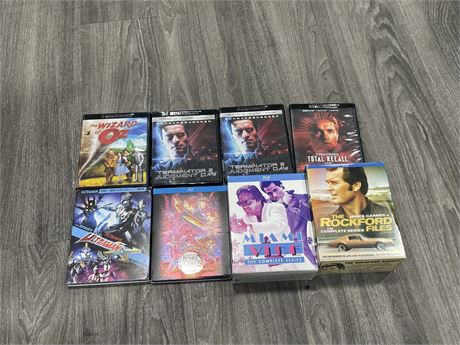 8 BLU-RAY / 4K MOVIES / SERIES (MOST GOOD CONDITION)