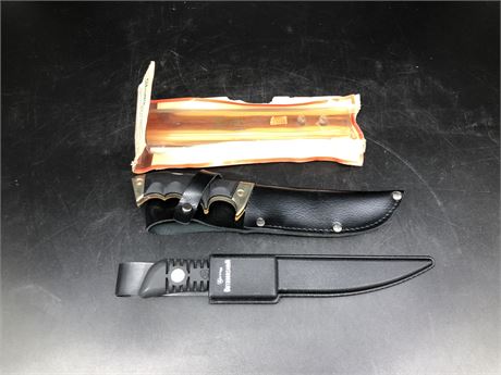 GOLD RANGER SS KNIFE/BERKLEY FILLET KNIFE + SHARPENING STICKS