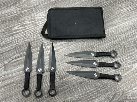 6 CROSS FIRE THROWING KNIVES