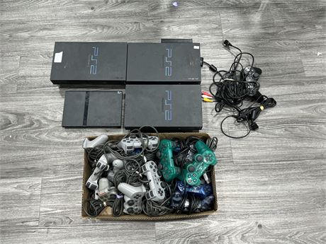 LOT OF PLAYSTATION CONSOLES & CONTROLLERS - CONTROLLERS TESTED WORKING