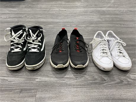 3 PAIRS OF MENS SNEAKERS (SPECS IN PHOTOS)