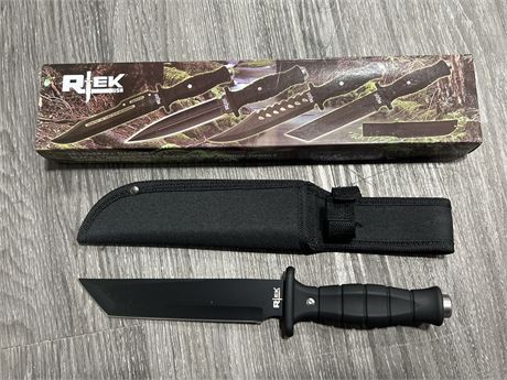 NEW RTEK KNIFE W/ SHEATH - 12” LONG
