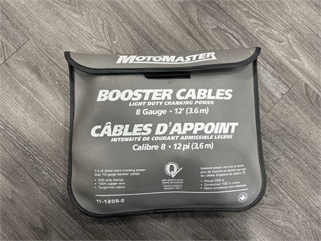 MOTOMASTER BOOSTER CABLES W/ CARRY POUCH
