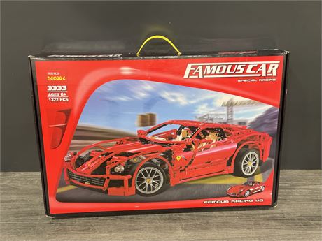SEALED 1322PC FAMOUS CAR SPECIAL RACING 1:10 SCALE SET