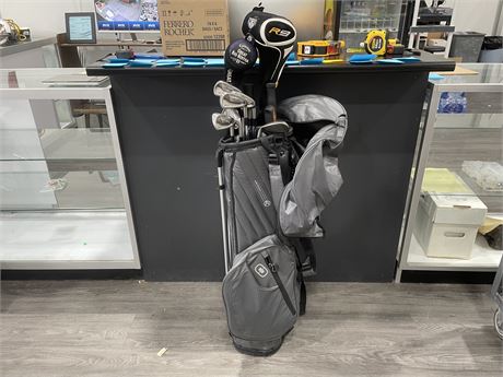 TAYLORMADE CALLAWAY & OTHER CLUBS FULL SET IN OGIO E-LINE BAG