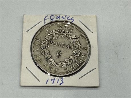 1813 5 FRANCS COIN