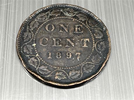 1 CANADIAN 1 CENT LARGE 1897