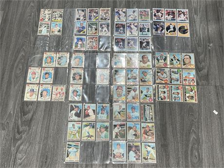 LOT OF VINTAGE BASEBALL CARDS DATING BACK TO 1960s