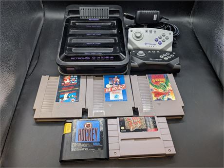 RETRON 5 CONSOLE WITH GAMES - VERY GOOD CONDITION