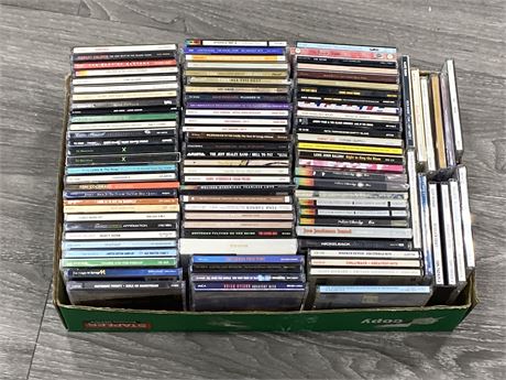 BOX OF OVER 90 CDS - GOOD TITLES - EXCELLENT CONDITION