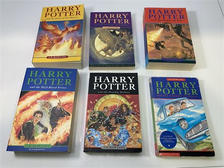 6 HARRY POTTER BOOKS