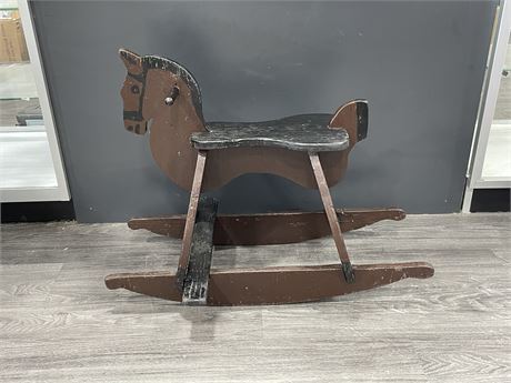 HAND CRAFTED WOOD ROCKING HORSE