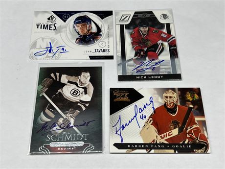 4 NHL AUTO CARDS