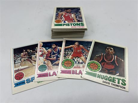 LOT OF APPROX. 60 1977 TOPS NBA CARDS