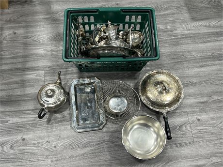 LOT OF SILVER PLATED ITEMS